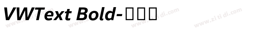 VWText Bold字体转换
